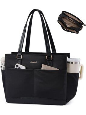 Stylish Work Tote Bag for Women with 40oz Cup Holder - Perfect for Office